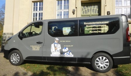 Der Tourbus für das Bühnenprogramm